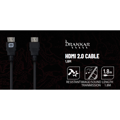 Câble HDMI 2.1 1,8m - Drakkar - KONIX