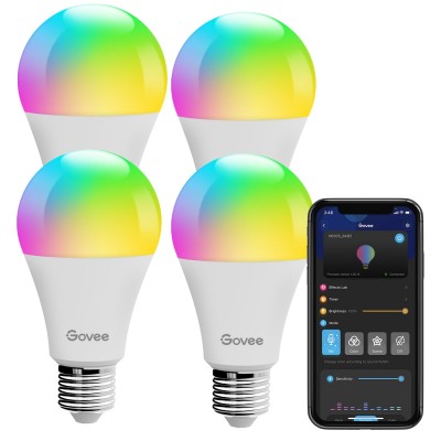 Govee H6009 Ampoule LED intelligente RGBWW, Lampe à LED Wifi, Bluetooth,  Dimmable