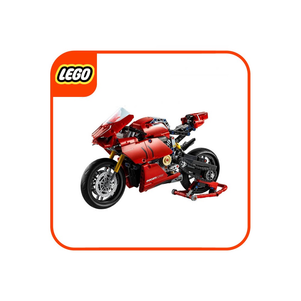 LEGO 42107 Technic Ducati Panigale V4 R Motorbike Collectible Superbike Display Model Building Kit