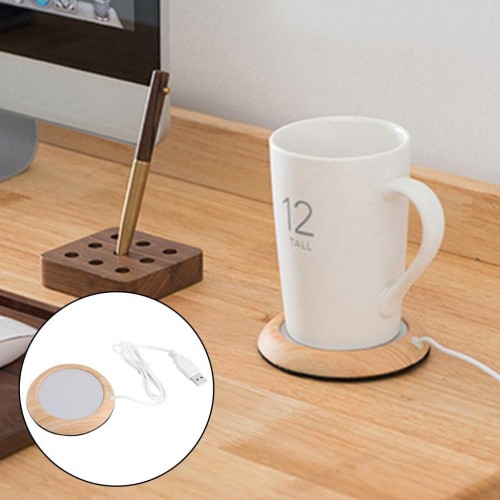 Dww-wooden Usb Thermos Mug, Coffee Heating Pad, Fast Heating