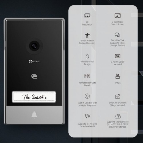 EZVIZ HP7 2K Smart Home Video Doorphone 
