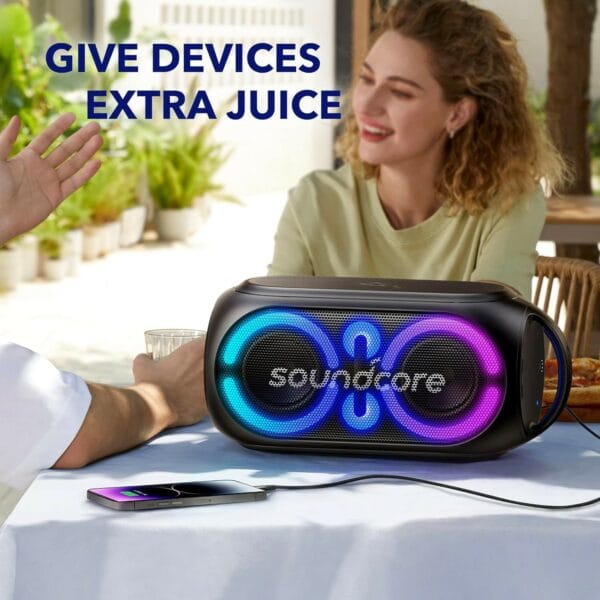 anker soundcore rave party 2 portable speaker 120w (a3399h11)