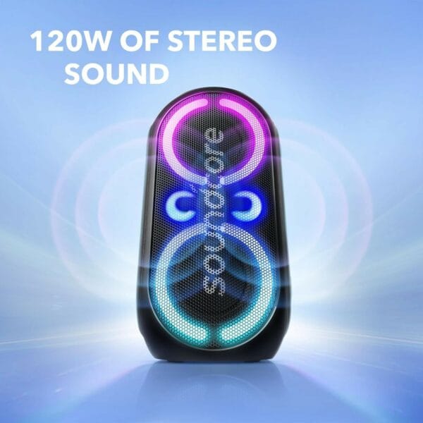 anker soundcore rave party 2 portable speaker 120w (a3399h11)
