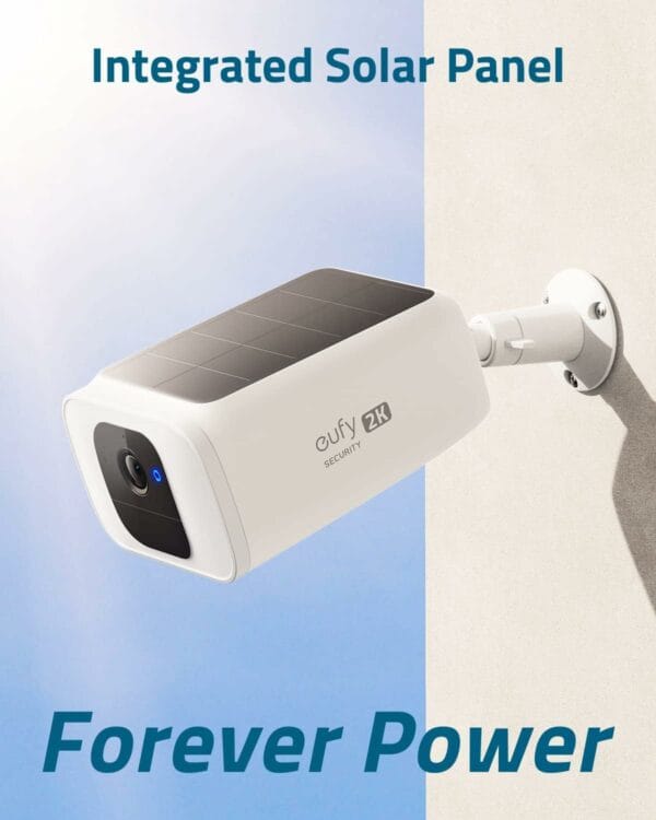 anker eufy spotlight cam solar black+white (t81243w1)