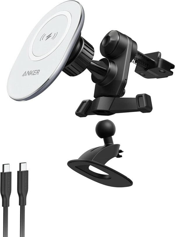 anker powerwave magnetic charging car mount (a2931hw1)