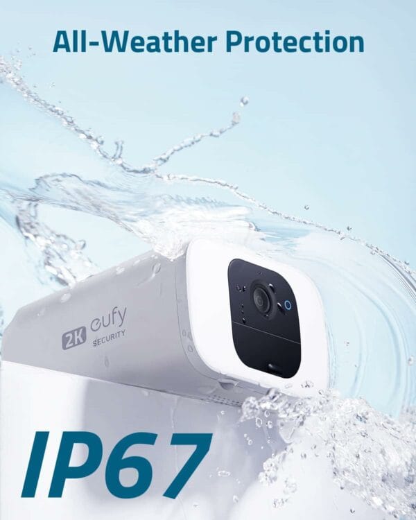 anker eufy spotlight cam solar black+white (t81243w1)