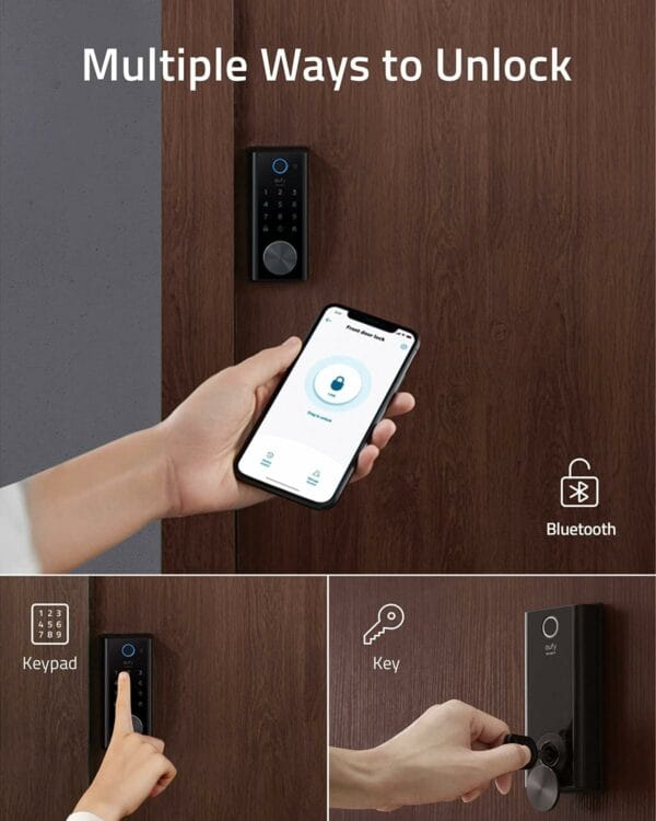 anker eufy smart lock fingerprint & wi fi black (t8520111)
