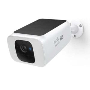 anker eufy spotlight cam solar black+white (t81243w1)