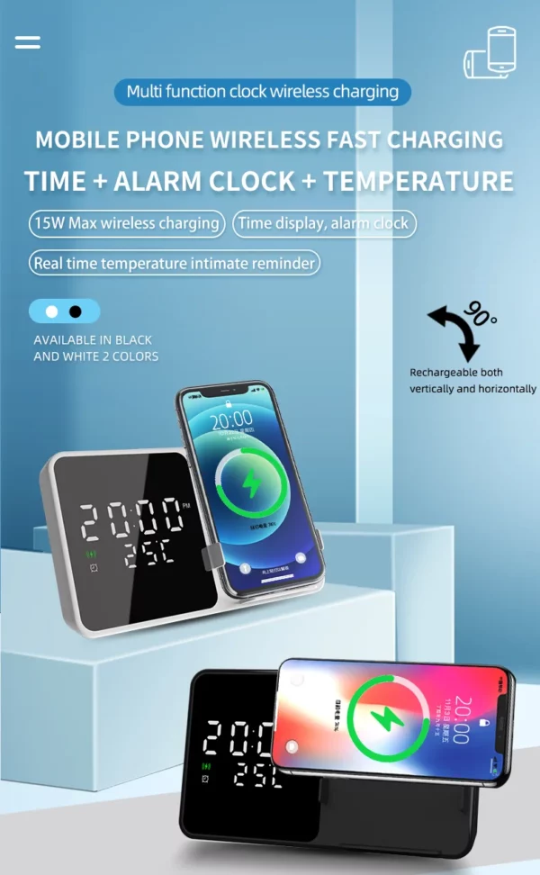 alarm clock wireless charging w5