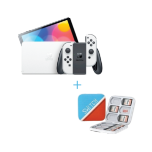 nintendo switch oled with joy con + ugreen 30210 nintendo switch game card case with 12 cartridge slots