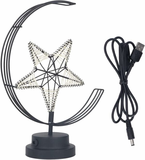 half moon and star deco