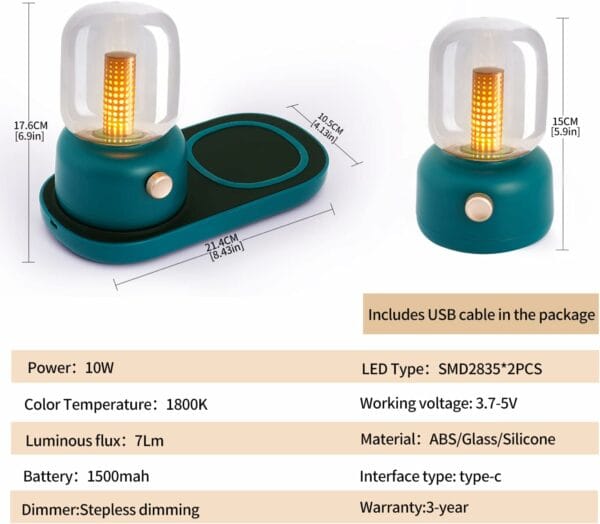 cozy multi purpose light + wireless charger (20490500448)