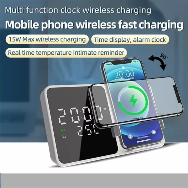 alarm clock wireless charging w5