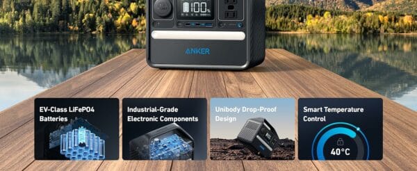 anker 522 portable power station 300w / 320wh black (a1721211)