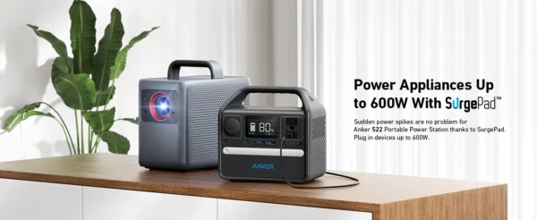 anker 522 portable power station 300w / 320wh black (a1721211)