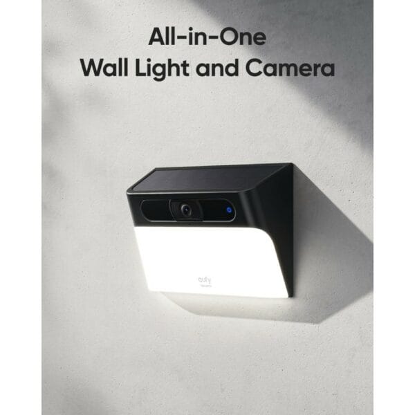 anker eufy security solar wall light cam s120 black (t81a0311)