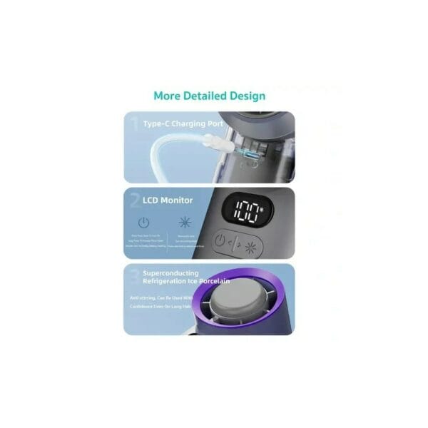 coteetci 100 speed infnitely variable cooling fan (ot 035 gy)