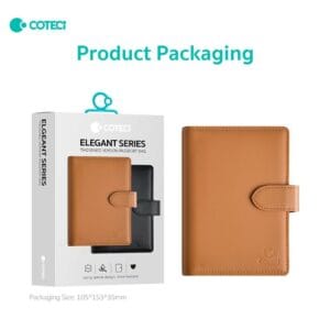 coteetci elegant series (pu) thickened version passport case (black) 14069 bk