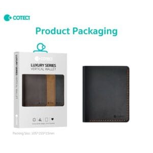 coteetci luxury series (genuine leather) vertical wallet (random colors) 14067