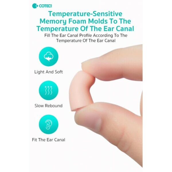 coteetci noise canceling memory foam earplugs (86019)