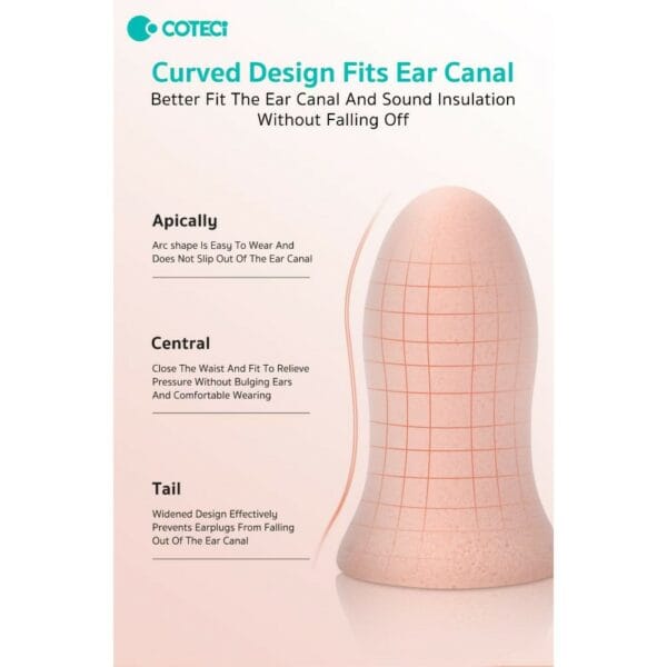 coteetci soundproof sleeping earplugs 5 sets (ot 008 pk) medium