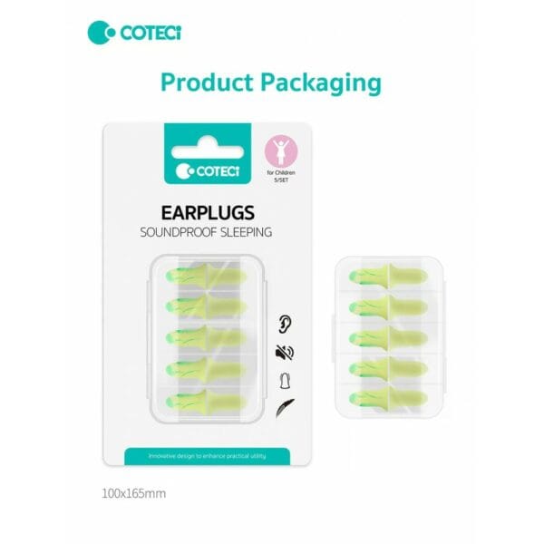 coteetci soundproof sleeping earplugs 5 sets (ot 007/008/009) green