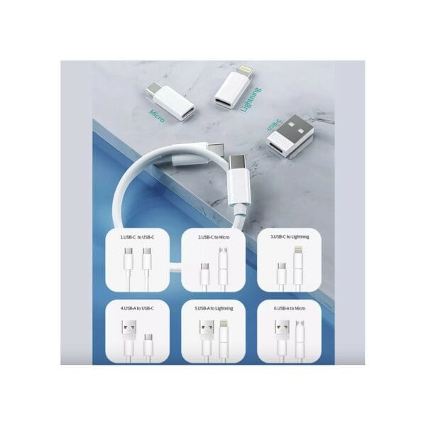 coteetci travel version 8 in 1 data cable storage box (87702 bk)