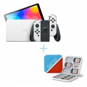 nintendo switch oled with joy con + ugreen 30210 nintendo switch game card case with 12 cartridge slots cash deal!