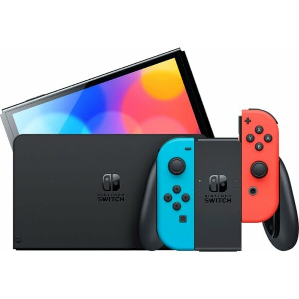 nintendo switch oled with joy con + ugreen 30210 nintendo switch game card case with 12 cartridge slots cash deal!