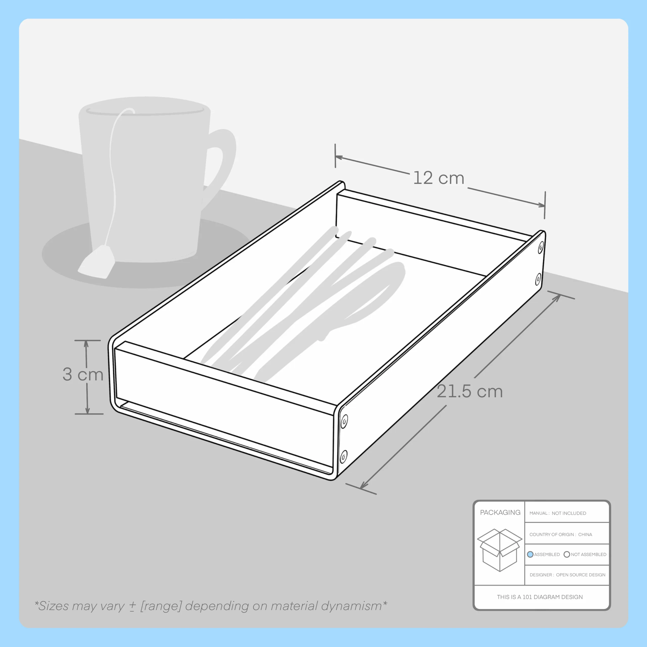 upergo wooden pen tray desk (vd 2)