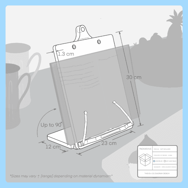 upergo cookbook/ipad holder (vd 6w)