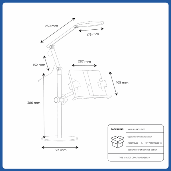 upergo lt 1db multi functional led desk lamp (20490500868)