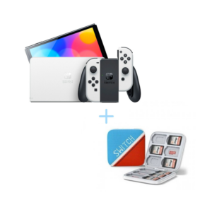 nintendo switch oled with joy con + ugreen 30210 nintendo switch game card case with 12 cartridge slots