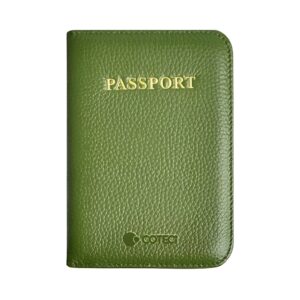 coteci luxury series (genuine leather)women's thin passport case (random colors) 14066