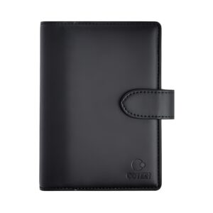 coteci elegant series (pu) thickened version passport case (black) 14069 bk