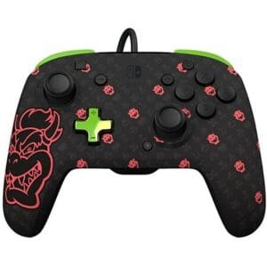 pdp wired controller bowser glow for nintendo switch (0708056070878)