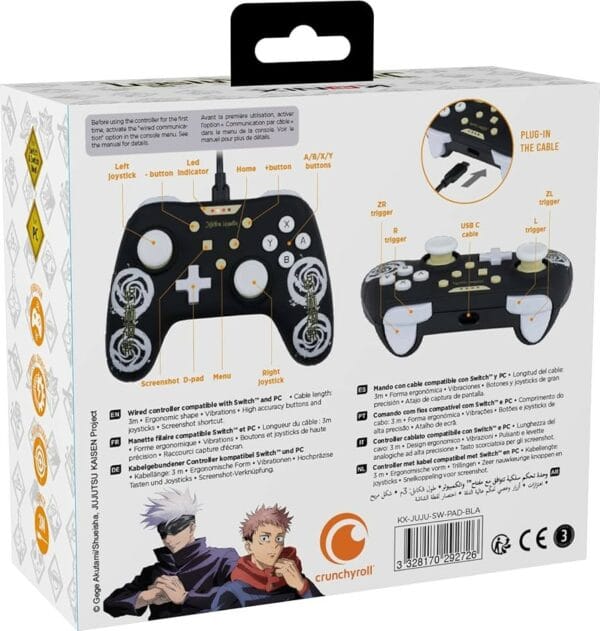 konix jujutsu kaisen nintendo switch/pc controller (3328170292726)