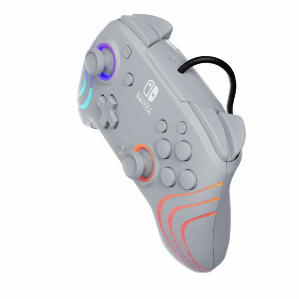 pdp wired controller after glow wave for nintendo switch (grey) (0708056071981)