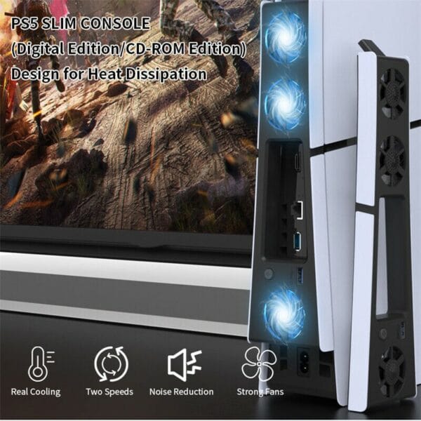 topwolf usb cooling fan for ps5 slim (hs p5s003)