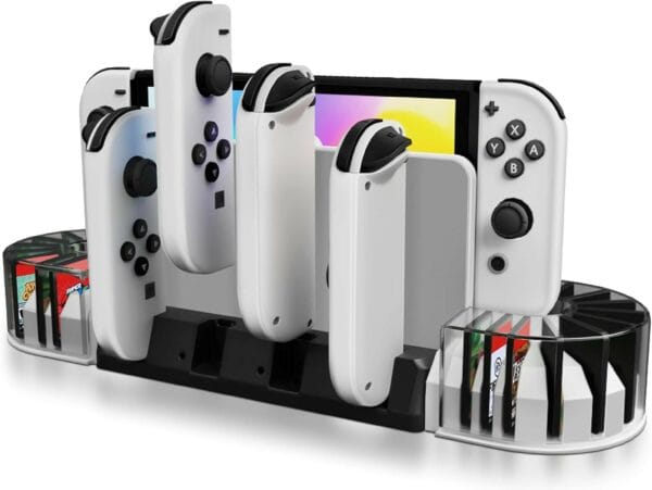 kjh charging dock and card holder for nintendo switch and nintendo switch oled