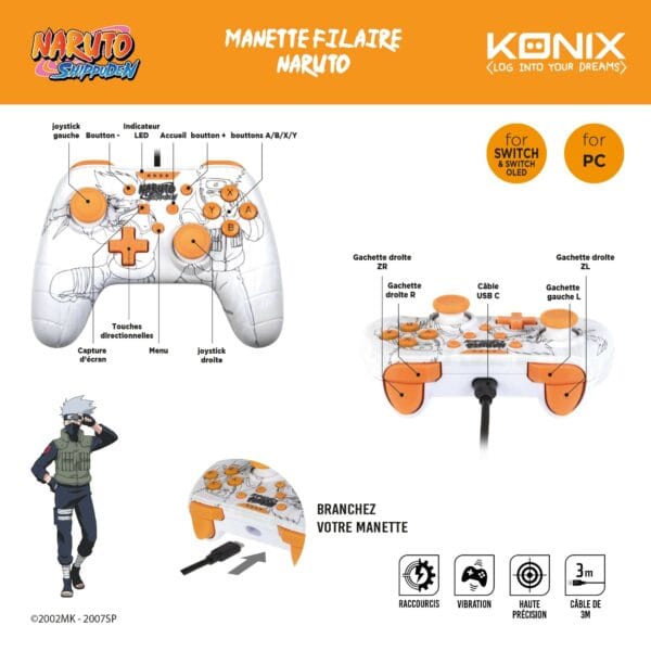 konix naruto switchpc gamepad white (3328170287432)