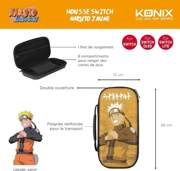 konix naruto switch carry bag yellow (3328170287661)
