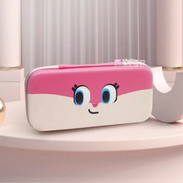 cute pink face carrying case for nintendo switch (sw491) (101227064)