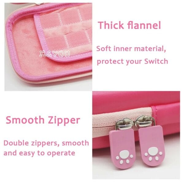 cute pink face carrying case for nintendo switch (sw491) (101227064)