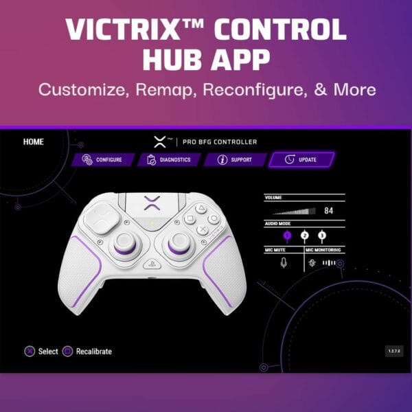 pdp victrix pro wireless controller for ps5 white (0708056071967)