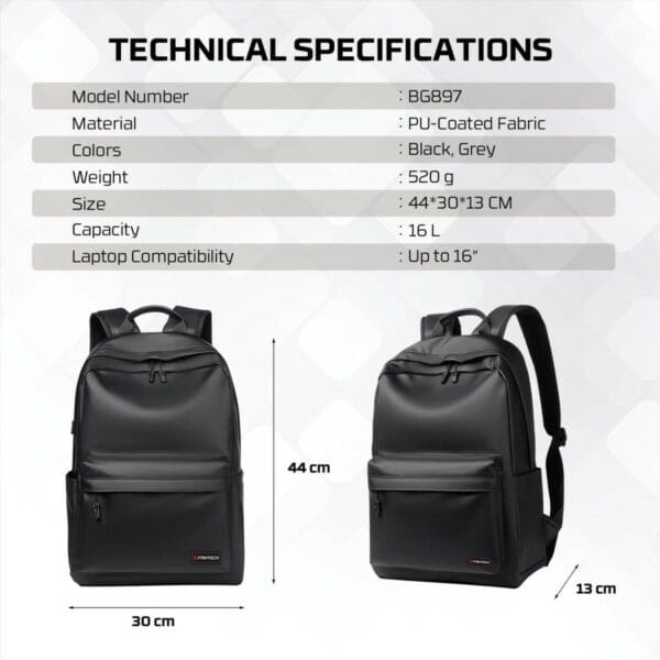 fantech bg897 oxford backpack 16" laptop bag