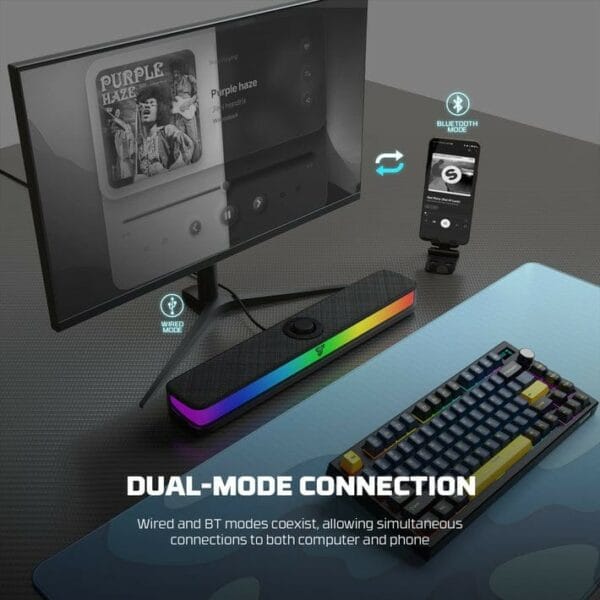fantech groove bar pro bs151 dual mode wireless gaming speaker