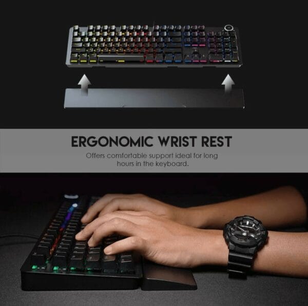fantech maxpower mk853 mechanical keyboard with wrist rest