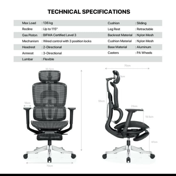 fantech oc3 ergonomic office chair