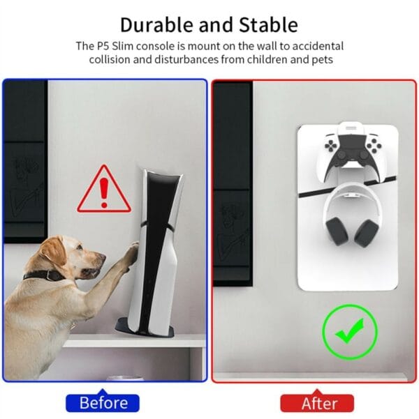 jys wall mount and controller holder for ps5 slim